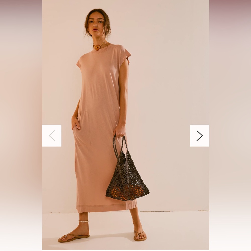 Free People All Day Long Midi T-Shirt Dress in Tuscany - Size XS